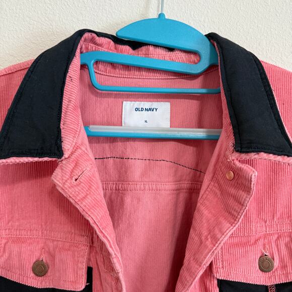 Upcycled Old Navy Corduroy Trucker Jacket W/Harley Davidson Accents Size XL - Picture 4 of 11